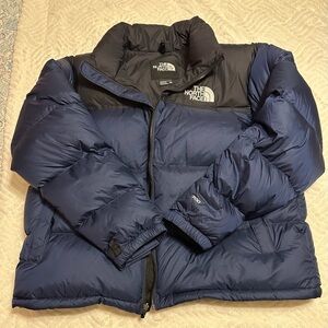 The North Face Blue and Black 1996 Retro Nuptse Puffer Jacket